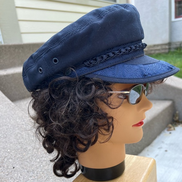 Dorfman Pacific Reformation Fiddler Cap | Navy—Blue Textured Ribbon & Cord—M/L - Picture 5 of 17